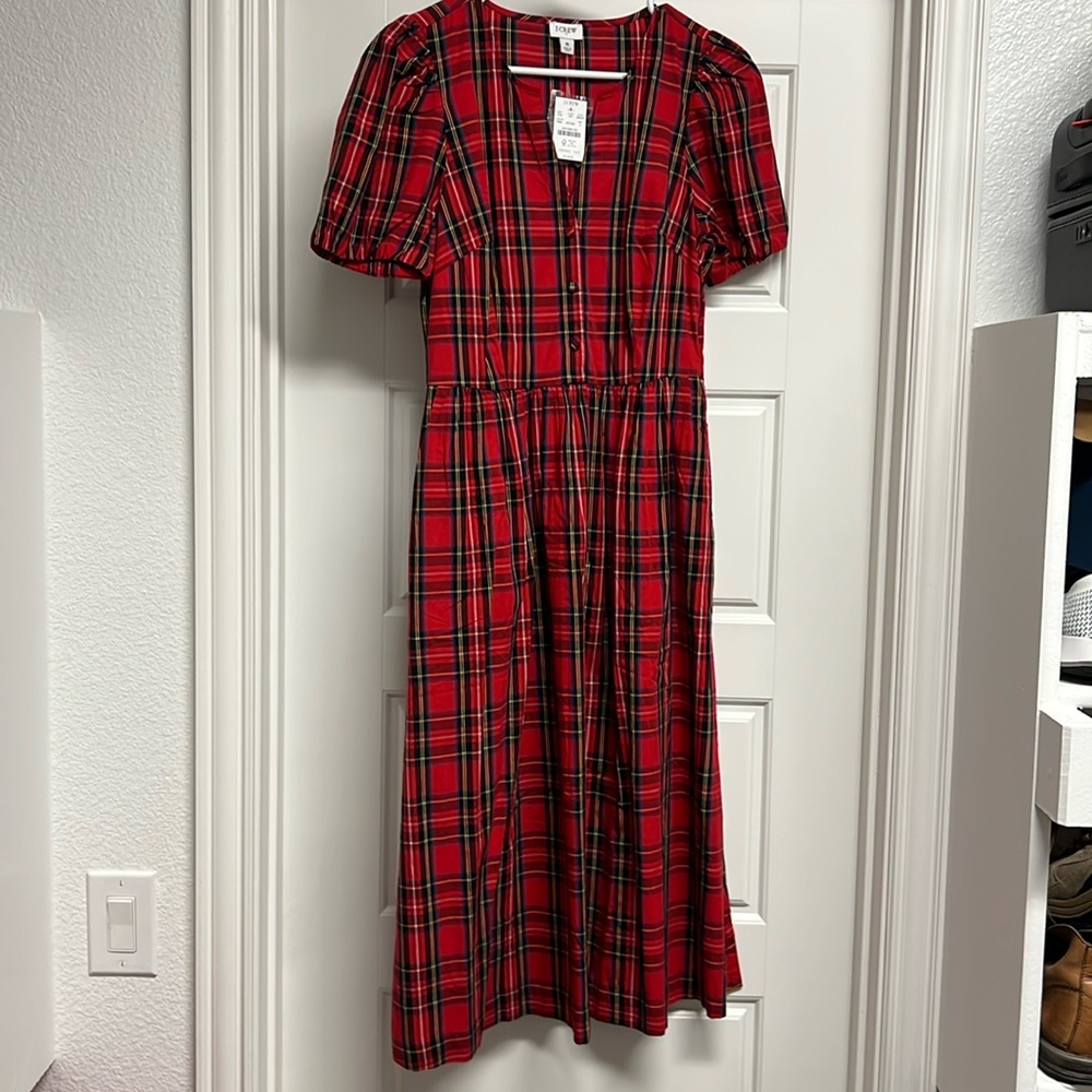 NWT Plaid J Crew Dress